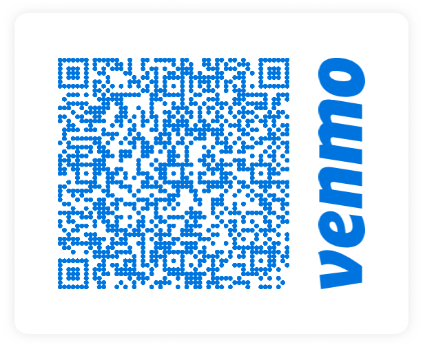 a QR code for Venmo payments to North Sound Scenic Tours